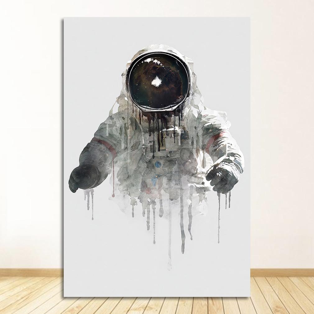 Astronaut Relaxing On Outer Space Moon Drinking Beer Wall Pictures HD Printed Posters for Living Room Funny Canvas Paintings