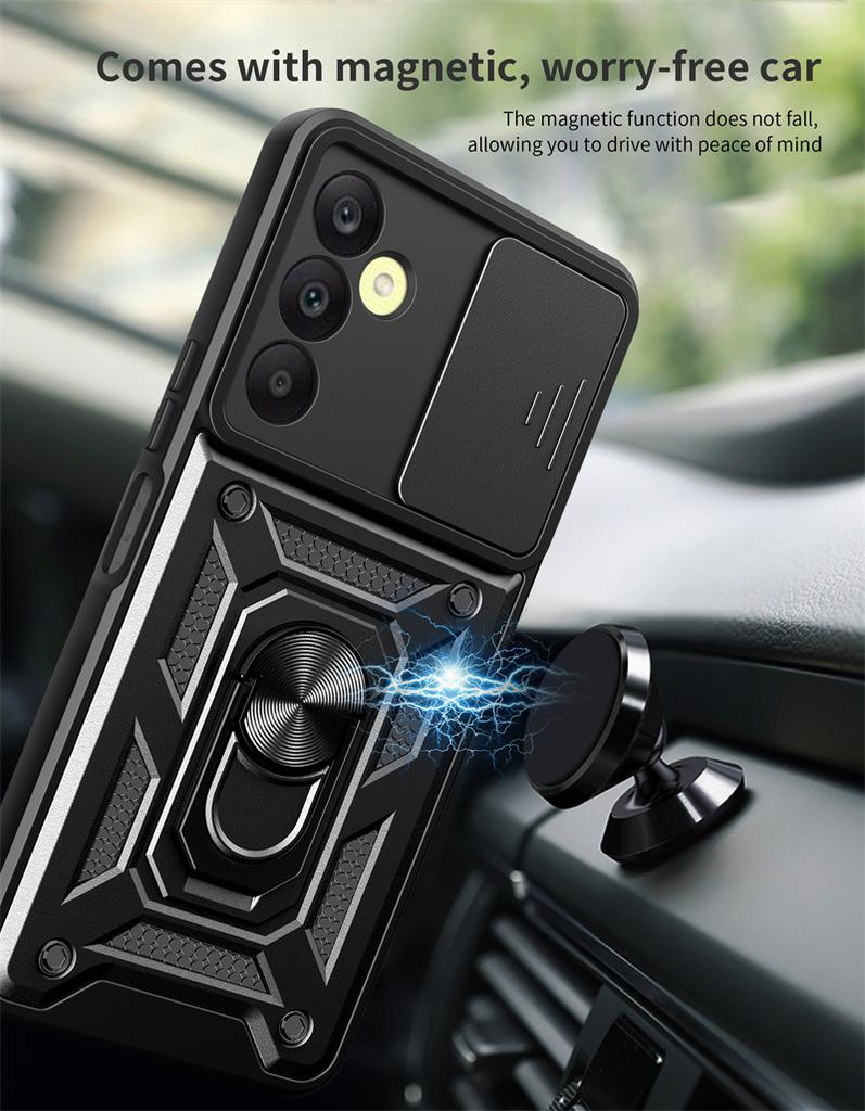 Для Samsung Galaxy A15 A25 A35 5G чехол слайдер камера бронированный чехол для телефона Samsung A55 A 15 25 35 55 магнит кольцо держатель задняя крышка