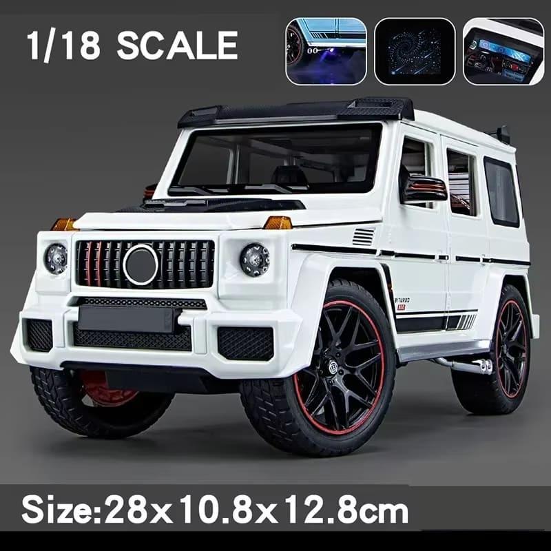 1/18 Scale G800 Model Car Toy Die-cast Metal Off-road Vehicle Collection with Sound and Light Four-wheel Shock Absorber Children's Toy Gift