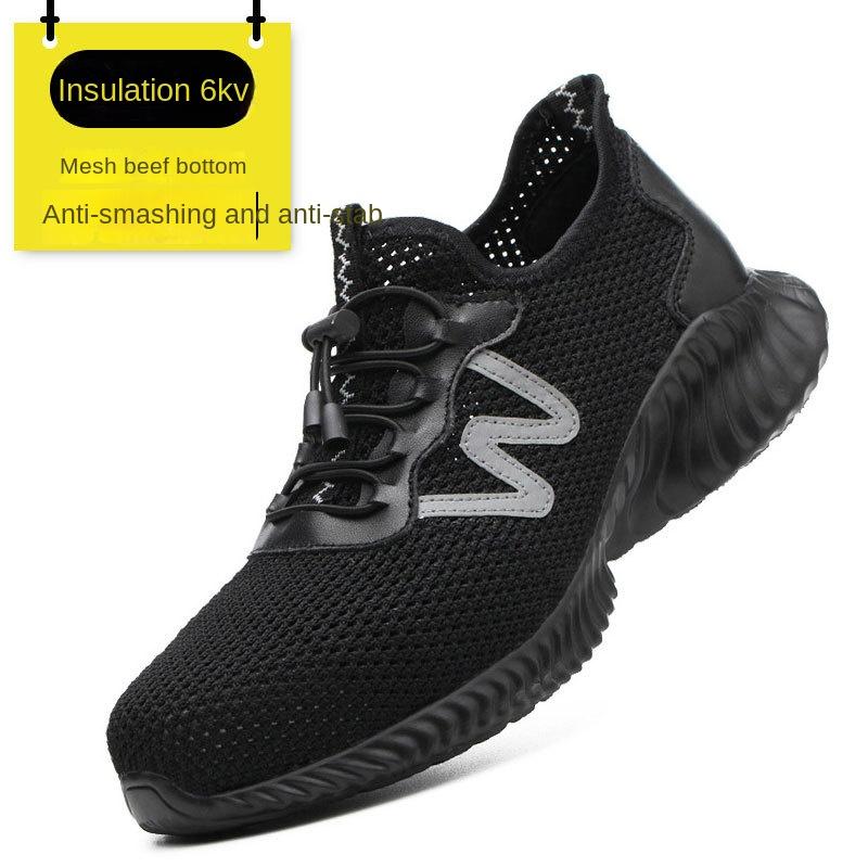 Обувь для страхования труда Мужская защитная и противопрокольная одежда Летняя дышащая рабочая обувь Защитная обувь