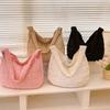 Light Casual Embroidery Thread Square Autumn New Trend Design Large Capacity Shoulder Crossbody Dumpling Tote Bag