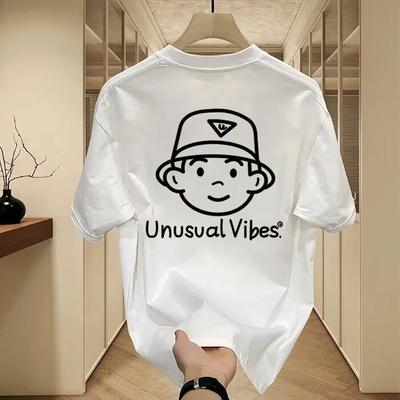 2024 Нейтральная футболка с коротким рукавом и ретро мультяшным принтом