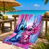 Cartoon Hawaii Artwork Printed Microfiber Beach Towel, Soft And Absorbent, Quick-Dry, Ideal for Summer Travel, Beach Essential, Swimming Pool