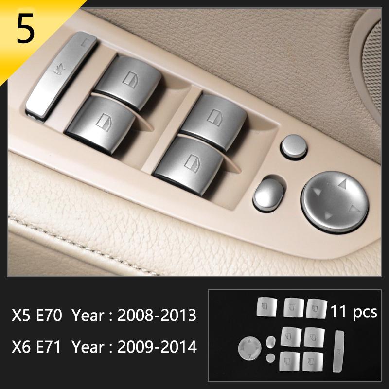 Для BMW X5 X6 E70 E71 Chrome ABS стайлинга автомобилей кнопки украшения с блестками наклейка крышка отделка наклейки авто интерьер