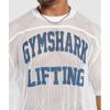 Gymshark Футболка свободного кроя в сетку белого цвета A5a5j Wb57