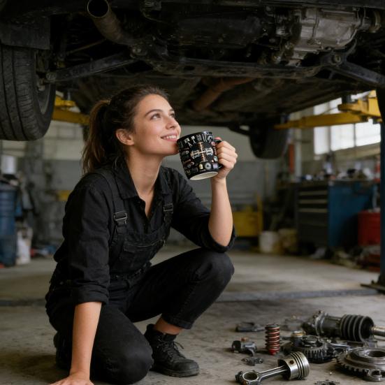 Механические Детали Кофейная Чашка Керамическая 325мл Промышленный Дизайн Двигателя Кружка Узор Теплопередача Посуда для Автомобильных Энтузиастов Инженеров