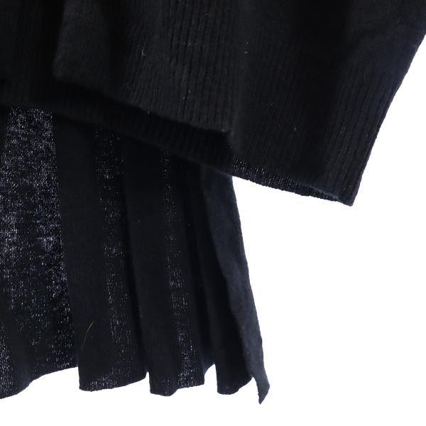 Yohji Yamamoto Кашемировая смесь Длинный кардиган с длинным рукавом 2 черных Женский Б/у