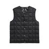 TAION Button Inner Down Size XL Men's V-Neck Vest, Black, TAION-001,