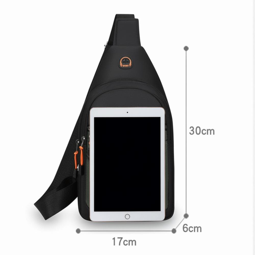 New Nylon Men's Shoulder Bag Crossbody Durable Crossbody Bag Large Capacity Adjustable Strap Travel Backpack Outdoor Activities
