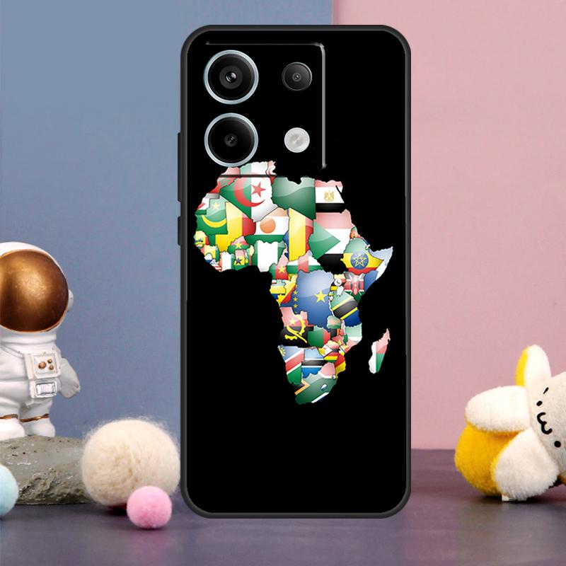 Чехол-карта Африки География Для Xiaomi Redmi Note 13 12 11 9 10 Pro 12S 11S 10S 9S Redmi 13 12 10C 12C 13C