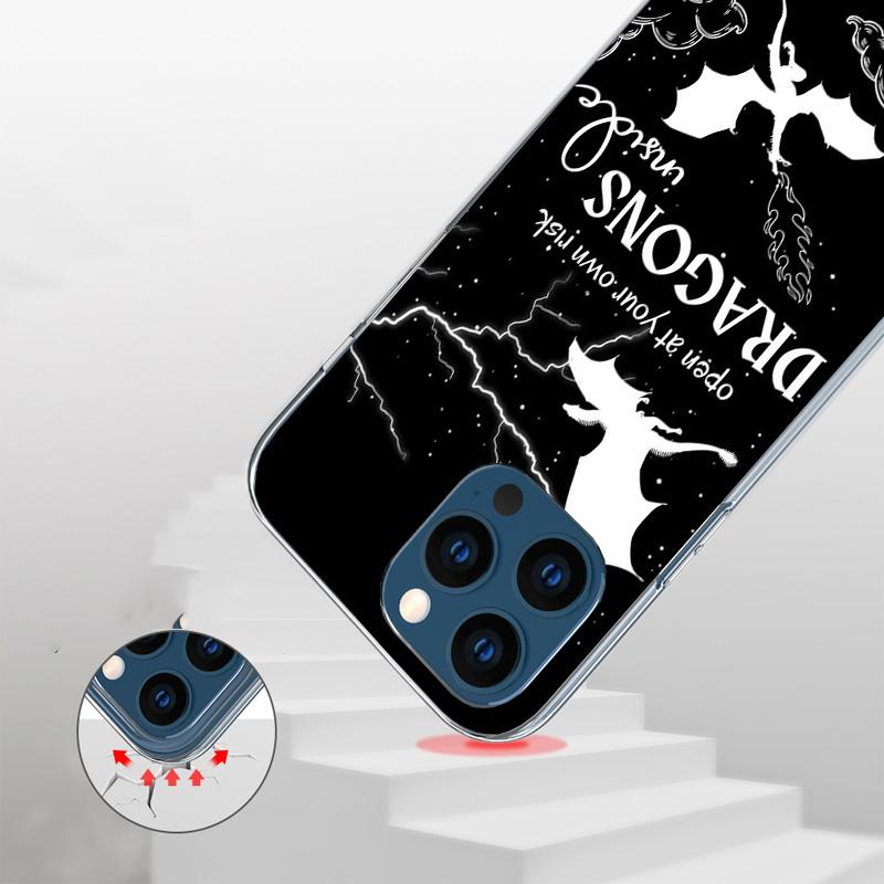 F-Fourth W-Wing Dragon Phone Case For iPhone 17 Air 16 15 Pro Max 14 Plus 13 Mini 12 11 Cover 7 8 SE Silicone Shell Print Fundas