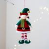 Holiday Display Christmas Doll Hanging Figurine Festive Design Good Fortune Hand-sewn Craftsmanship Playful Posing