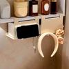 Iron Under Cabinet Paper Towel Holder Removable Face Towel Storage Rack Roll Paper Holder Bathroom