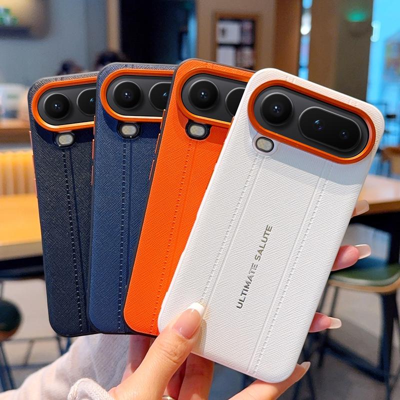 Чехол для Honor Magic 8 Pro Air, TPU, кожаная наклейка, легкий роскошный вид, дизайн со швом, красная крышка камеры