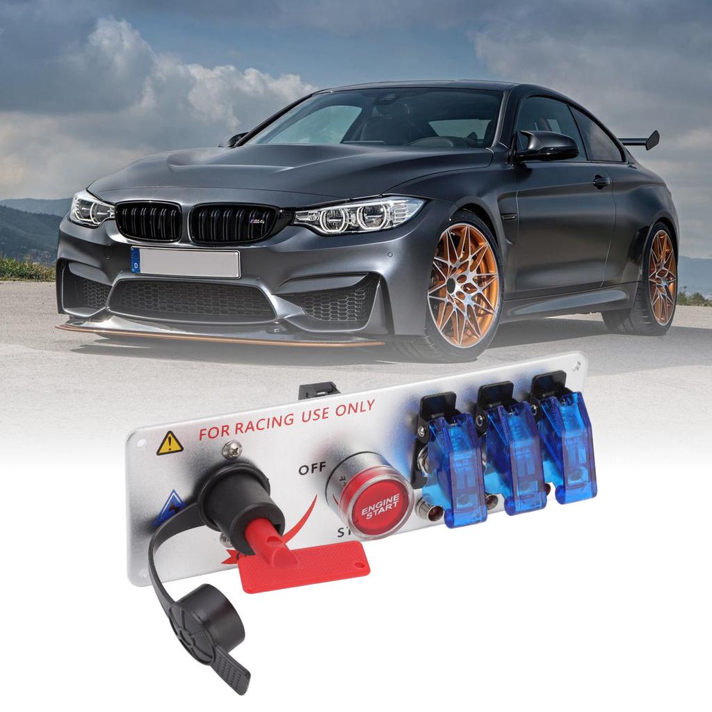 5-в-1 12В Светодиодная панель с тумблерами и кнопкой запуска двигателя для гоночного автомобиля, фургона, грузовика