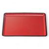 36cm Paulownia Wood Tray for Kaiseki Vermilion and Black with a Made In Lacquerware J-kitchens (Japanese Banquet) - Non-slip Design. Japan. (ABS