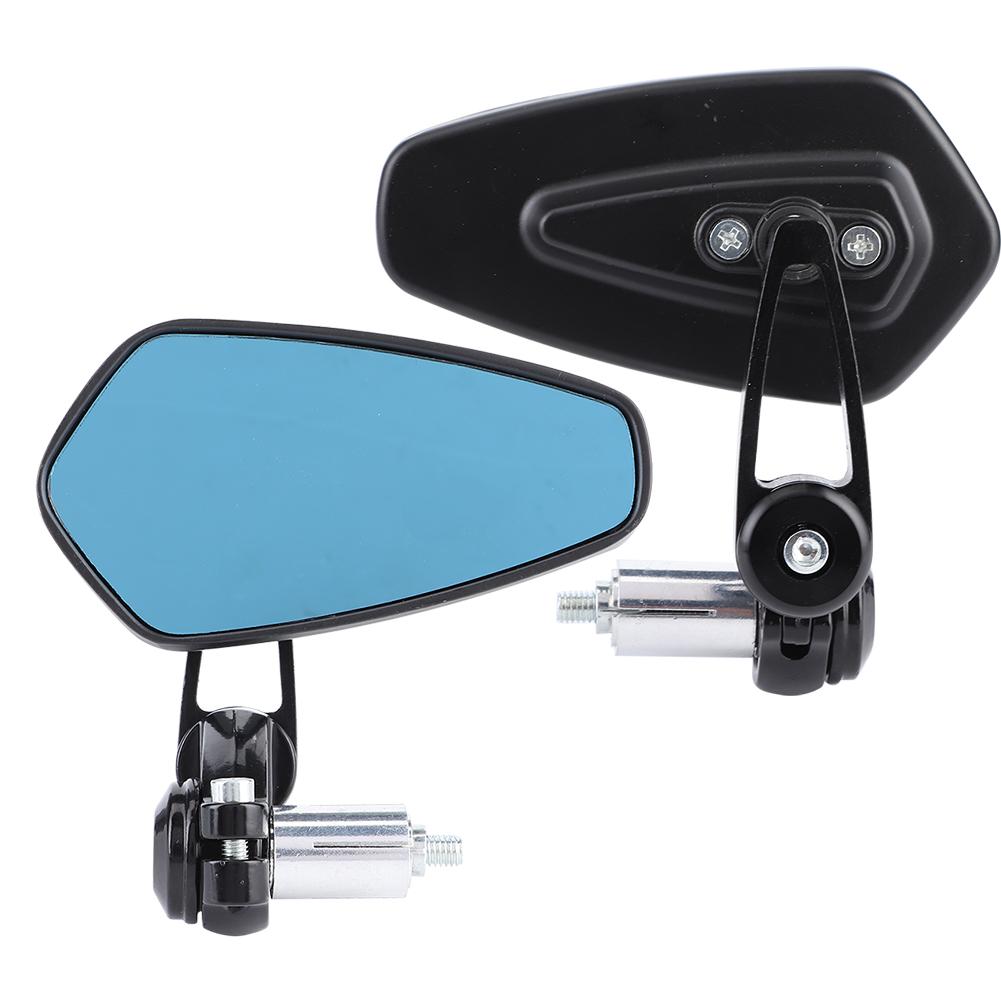2pcs 7 8in Handlebar End Rearview Mirrors AntiGlares 180 Degree Adjustable Universal for Motorcycle