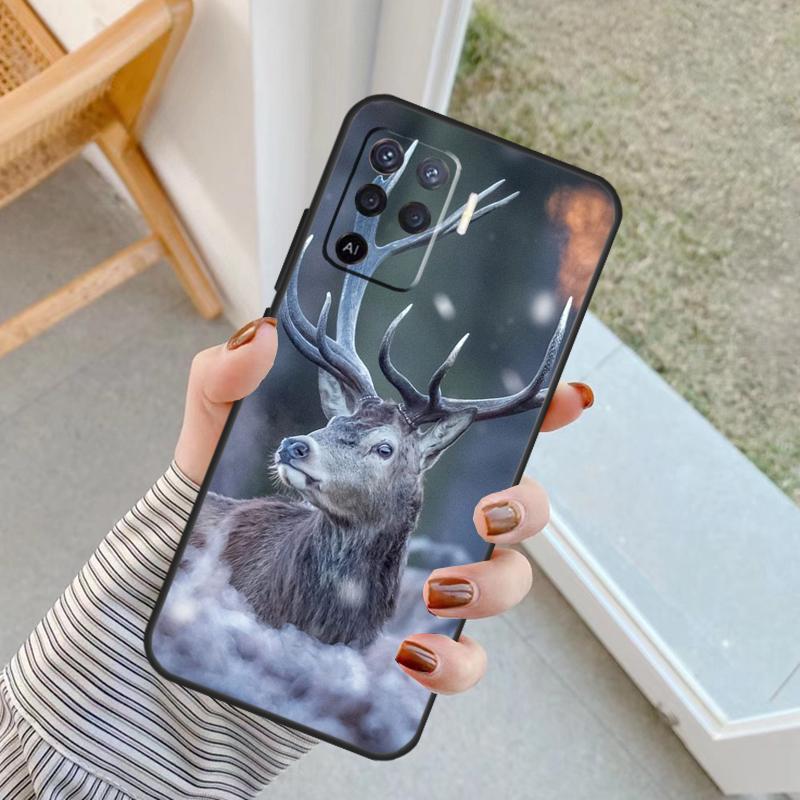 Deer Case For Oppo A18 A78 A98 A38 A58 A60 A80 A40 A96 A76 A16 A94 A74 A54 A15 A17 A57 A77 A5 Pro