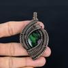 Ruby In Zoisite Pendant, Handmade Gemstone 999 Copper Wire Wrap Pendant Antique Jewelry, For Gift Copper Jewelry
