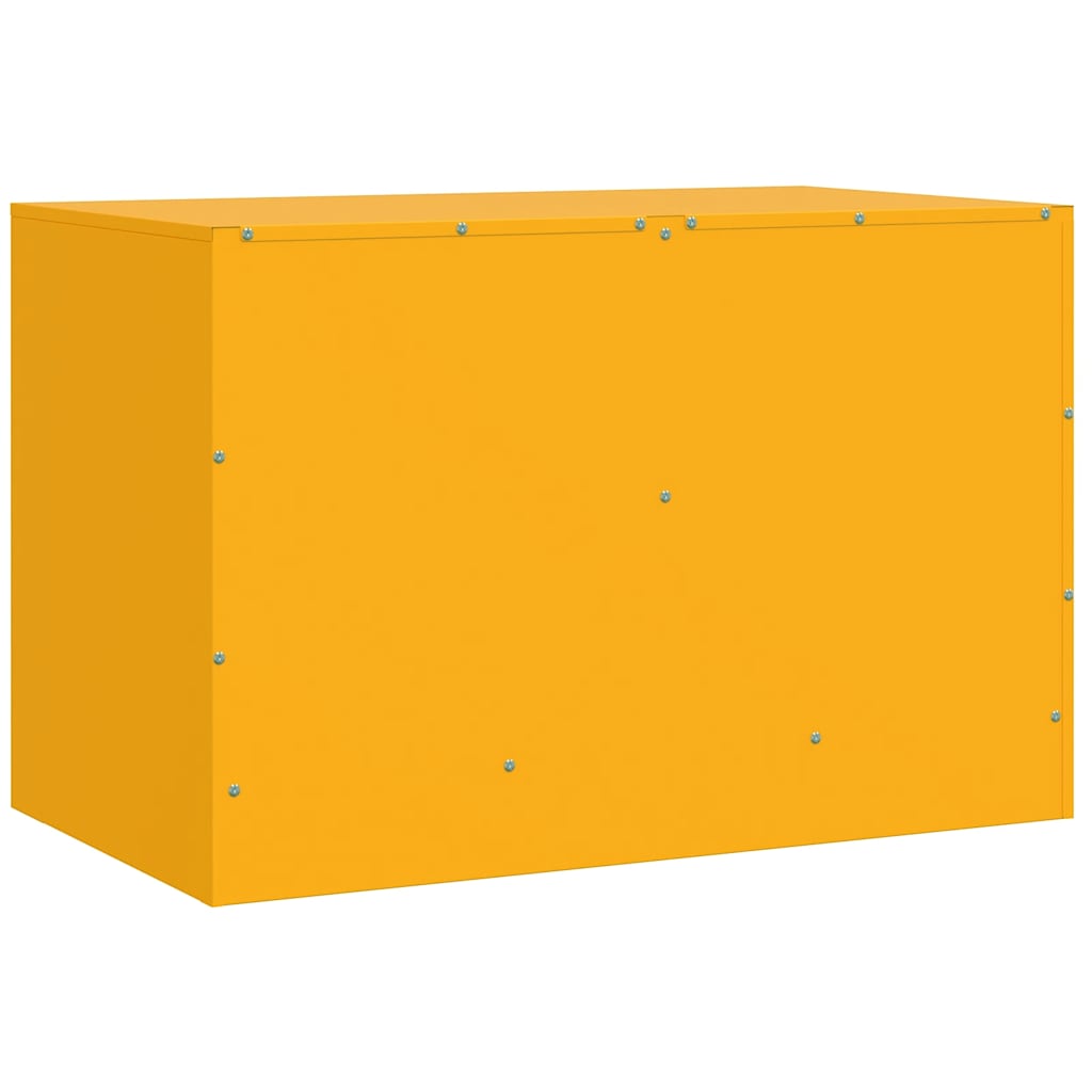 TV Stands 2 pcs Mustard Yellow 67 x 39 x 44 cm Steel