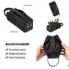 Crazy Horse Leather Handbag Handbag Multifunctional Leather Double Zipper Pencil Case Storage Bag Creative Leather Goods