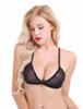 Women Sexy Lingerie See Through Bras Tops O-ring Sheer Mesh Triangle Bralette Wirefree Unlined Bra Female Underwear Nightwear