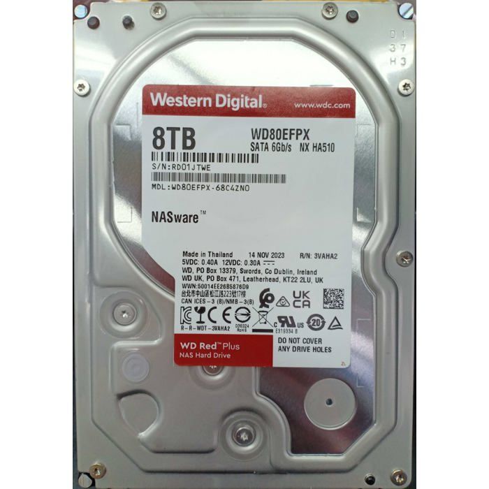 Western Digital - Red Plus - Disque dur - 8 To - 3.5" - 5640 tr/min