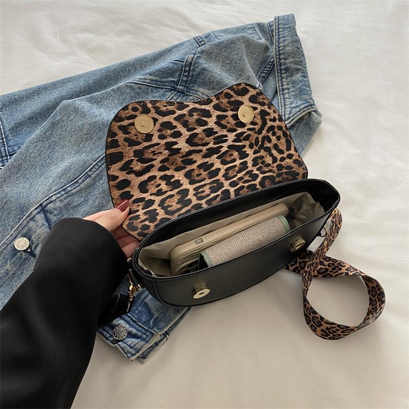 Широкий ремешок, леопардовый принт, сумки кроссбоди для женщин, модная дизайнерская сумка через плечо для повседневного использования, универсальные женские сумки KTY