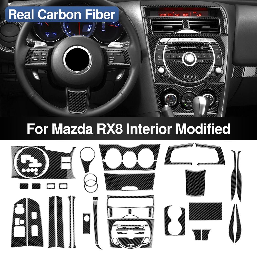 Carbon Fiber Modified For Mazda RX8 2004-11 Car Inner Styling Protective 3D Anti-scratch Sticker Trim Auto Interior Accessories