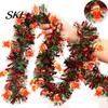 Santa Claus Snowflake Door Hangers 78.7 Inch Green Red Christmas Tinsel Garland, Metallic Twist Hanging Holiday Party Ornaments Garland with