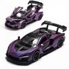 1:32-масштабная модель спортивного автомобиля McLaren Senna, литая под давлением игрушечная машинка из цинкового сплава, транспортные средства с откатным механизмом, мини-электронные игрушки-суперкары с подсветкой и музыкой