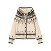 Женский вязаный кардиган с капюшоном в стиле Fair Isle от Xiangying