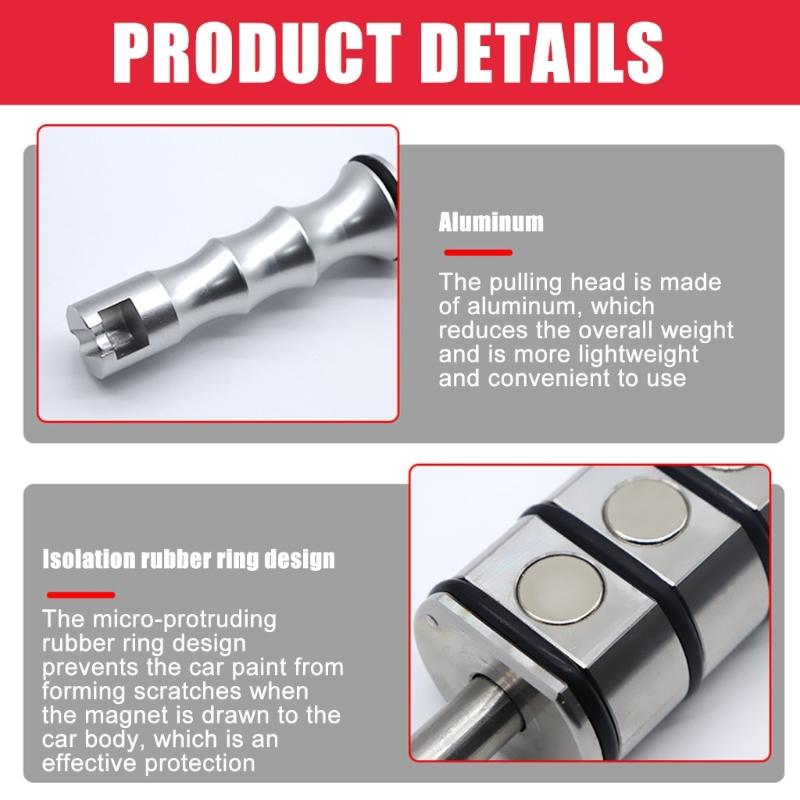 Легкий в переноске Магнитный молоток для удаления вмятин Магнитный съемник вмятин Эргономичная ручка Дизайн для легкого кузовного ремонта автомобиля