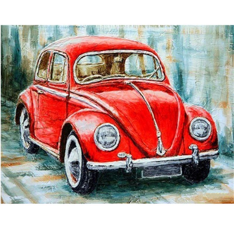 Полный 5D поделки алмазов картина полный квадрат / круглая дрель «классический старинный автомобиль» алмазная вышивка крестиком подарок домашний декор подарок