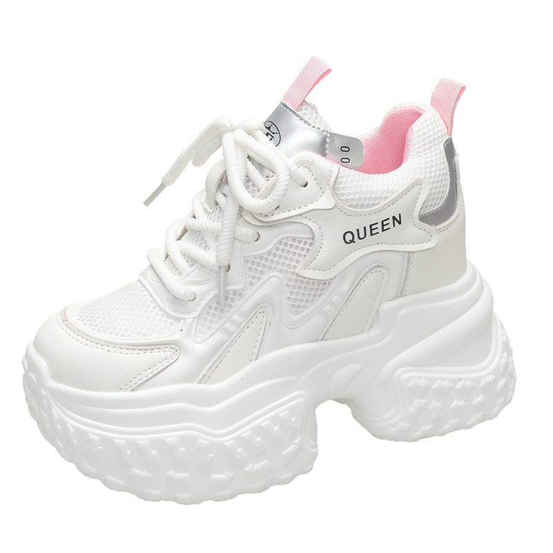 Fashion Summer Breathable Mesh Sneakers Thick Bottom Sports Shoes 2025 New Women Wedges Casual Chunky Shoes High Platform Sneakers
