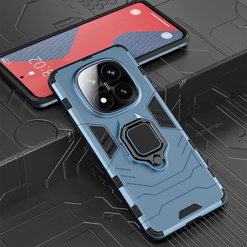 KEYSION Противоударный защитный чехол для Redmi Note 14 4G 14 Pro+ 5G Силиконовый + PC Ring Stand Phone Back Cover для Redmi Note 14 Pro 5G