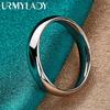URMYLADY Изысканное гладкое кольцо 7-10 из серебра 925 пробы для женщин, модное очаровательное украшение