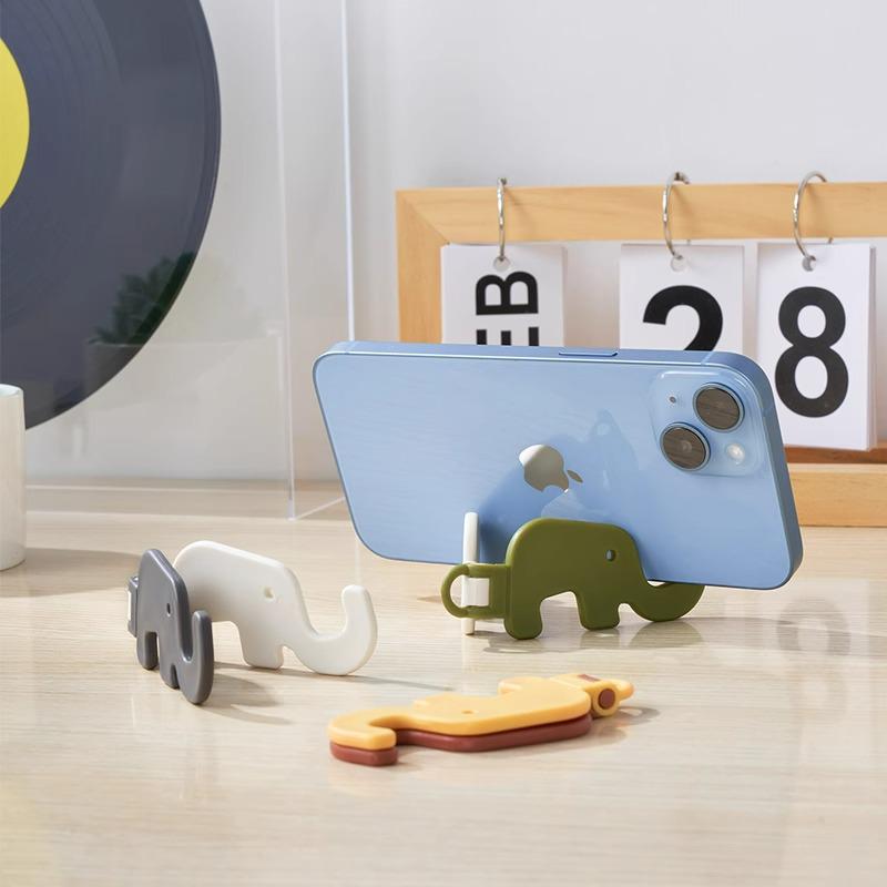 Elephant Keychain Phone Holder: Portable, Multifunctional, Foldable, Mini Desktop Stand