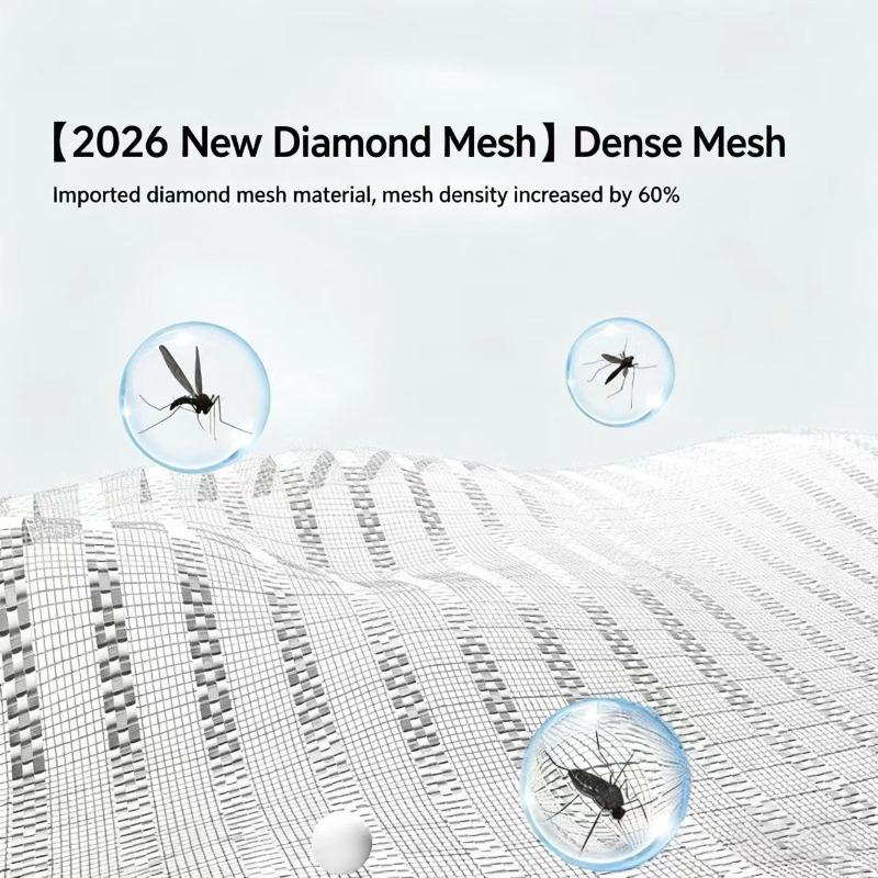 Customizable mosquito and dust resistant diamond mesh windows of any size, suitable for family summer use, easy to install