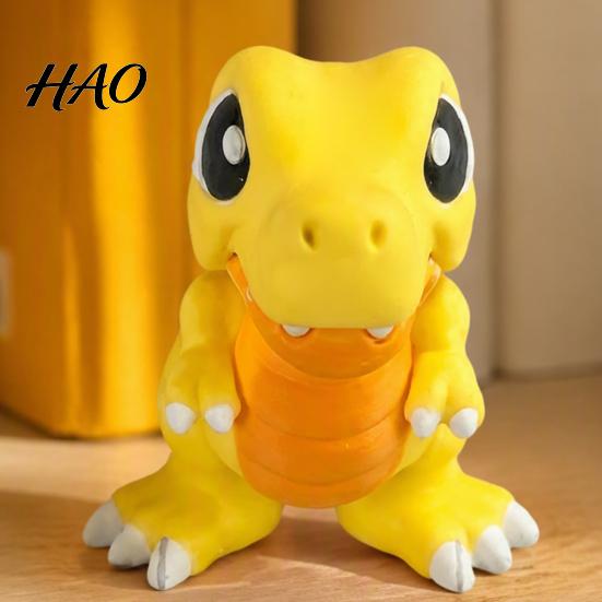 Educational Sensory Play 3D Printed Articulated Cute T?Rex Dinosaur Fidget Toy, Flexible Joint PLA Dinosaurs Figure, Bite?Finger Interactive