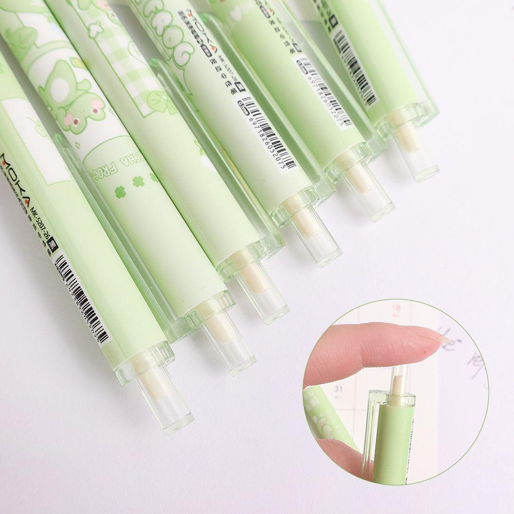 Press Student Stationery Push Gel Pen Sign Pen Neutral Pen Black Ink Pens Frog Manual Gel Pens