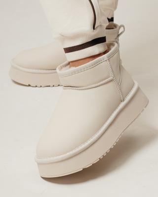 Угги короткие Prima d'Arte 228520 36 молочные кожа