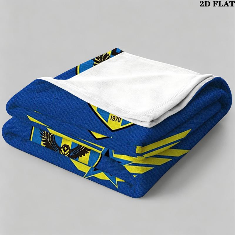 DUHOK SC Logo Print Flannel Blanket High Quality Warm Comfortable Cover for All Seasons Perfect for Gifts Home Decor