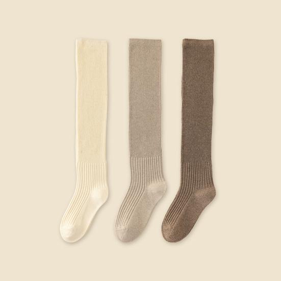 1 пара женских зимних чулок, толстые вязаные теплые однотонные эластичные противоскользящие, уютные, впитывающие пот, противоусадочные, мягкие женские носки без запаха с высокой трубкой