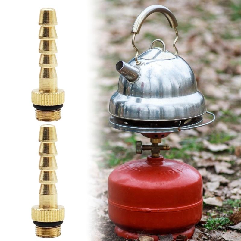 3Pcs Flat Gas Tank Gate Adapter Practical LPG Cylinder Tube Conversion Joints Gas Tank Joint for Camping Cooking