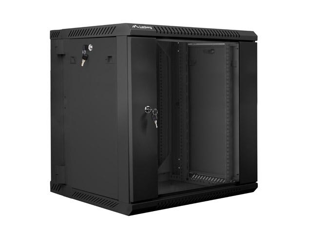 Lanberg WF02-6612-10B rack cabinet 12U Wall mounted rack Black
