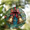 Festive Metal Wind Spinner Christmas Decorations for Outdoor Garden Patio Yard Durable Reflective Holiday Gift for Thanksgiving Xmas