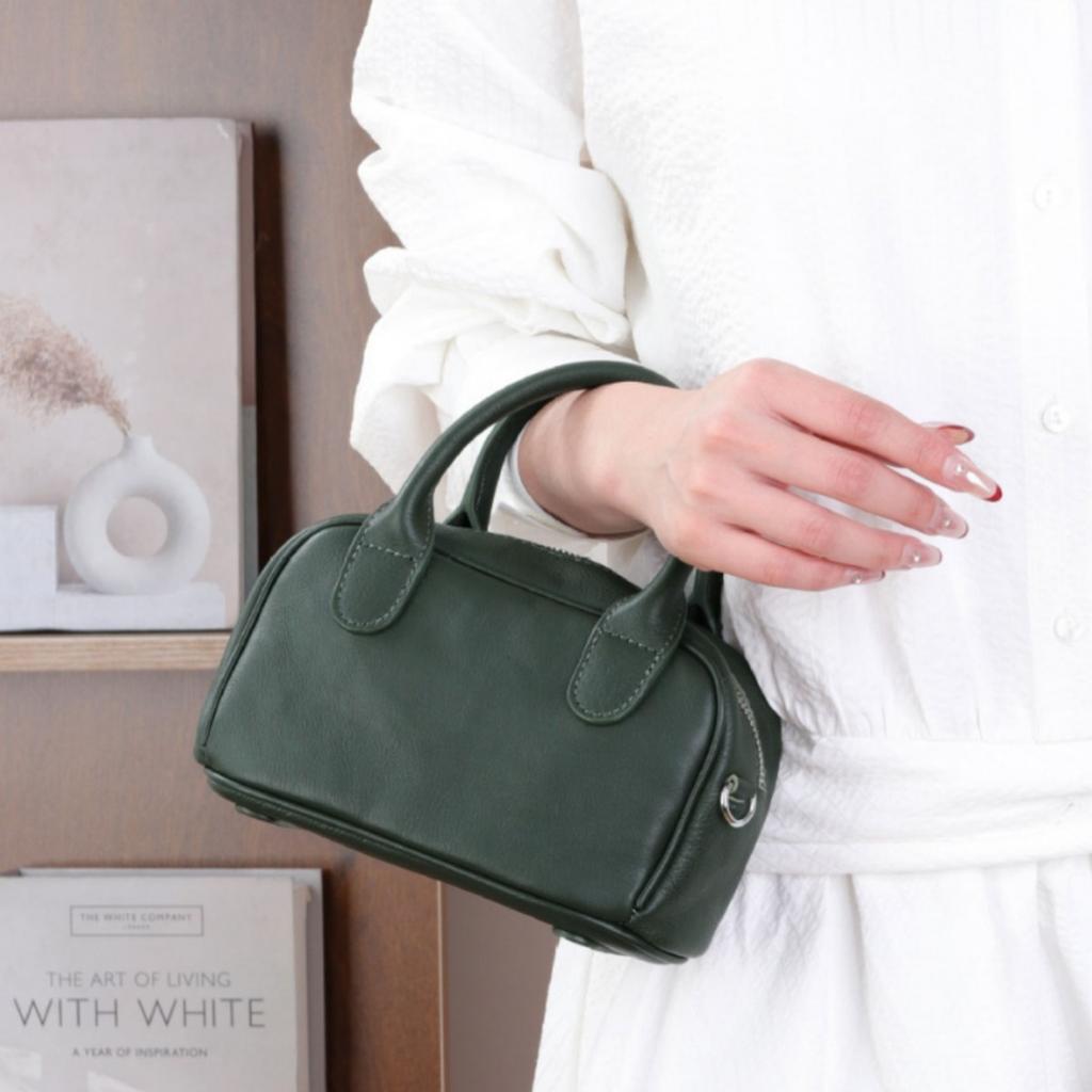 Cowhide Lady, One Shoulder Crossbody Shopping Simple Fashion Bag, Girls Classic Small Shell Bag