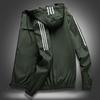 Весенняя куртка с капюшоном Мужская верхняя одежда на молнии Мужские куртки-бомберы Повседневное пальто Мужская спортивная одежда Верх среднего возраста Мужской Slim Fit Брендовая мужская одежда