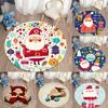 Santa Round Carpet Home Living Room Bedroom Room Floor Mat Kitchen Bathroom Floor Mat Cute Children's Room Decoration